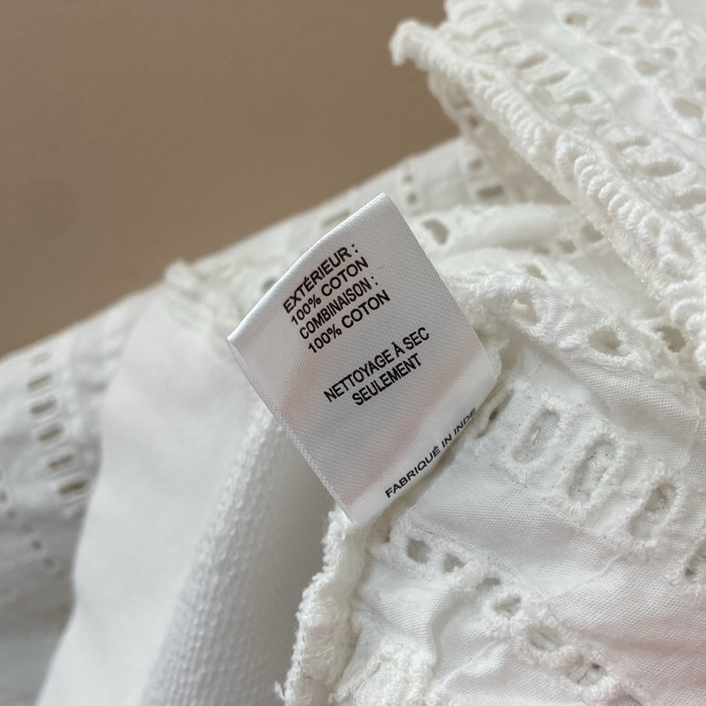 Sea New York White Eyelet Lace Paneled Blouse - Picture 15 of 16